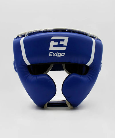 EXIGO® C3 CLASSIC LEATHER HEAD GUARD - BLUE/WHITE