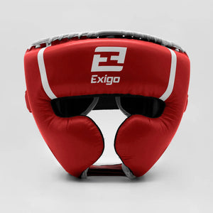 EXIGO® C3 CLASSIC LEATHER HEAD GUARD - RED/WHITE