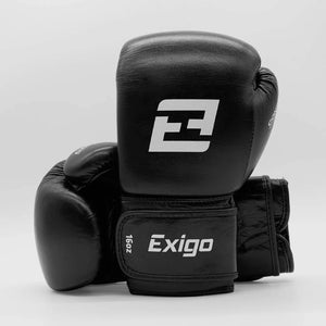EXIGO® CONTENDER SPARRING BOXING GLOVES 2.0 BLACK - STRAP