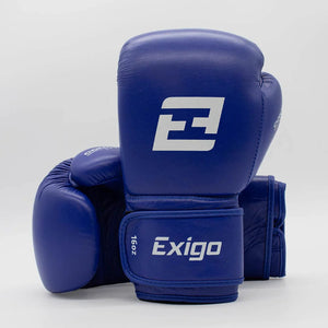 EXIGO® CONTENDER SPARRING BOXING GLOVES 2.0 BLUE - STRAP