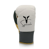 ARES SPECIALE LACE UP BOXING GLOVE-WHITE/GREEN/GOLD