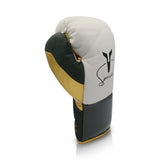 ARES SPECIALE LACE UP BOXING GLOVE-WHITE/GREEN/GOLD