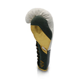 ARES SPECIALE LACE UP BOXING GLOVE-WHITE/GREEN/GOLD