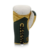 ARES SPECIALE LACE UP BOXING GLOVE-WHITE/GREEN/GOLD