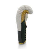 ARES SPECIALE LACE UP BOXING GLOVE-WHITE/GREEN/GOLD