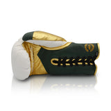 ARES SPECIALE LACE UP BOXING GLOVE-WHITE/GREEN/GOLD