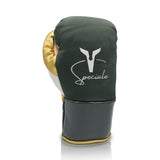 ARES SPECIALE LACE UP BOXING GLOVE-GREEN/GOLD