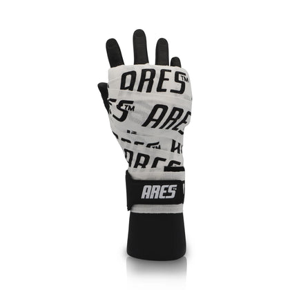 ARES APOLLO HAND WRAPS WITH GEL & FOAM KNUCKLE PAD - WHITE