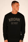 KRONK Detroit Applique Sweatshirt Loose Fit Black