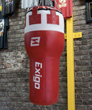 EXIGO® SUPER PRO 3.5FT 40KG LEATHER ANGLE PUNCH BAG - RED/WHITE