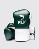 FLY SUPERLACE PRO X2 LACE UP SPARRING GLOVES-PINE GREEN/WHITE