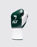 FLY SUPERLACE PRO X2 LACE UP SPARRING GLOVES-PINE GREEN/WHITE