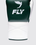FLY SUPERLACE PRO X2 LACE UP SPARRING GLOVES-PINE GREEN/WHITE