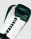 FLY SUPERLACE PRO X2 LACE UP SPARRING GLOVES-PINE GREEN/WHITE