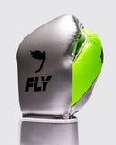 FLY SUPERLOOP PRO X2 STRAP SPARRING GLOVES - SILVER/NEON