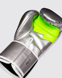 FLY SUPERLOOP PRO X2 STRAP SPARRING GLOVES - SILVER/NEON