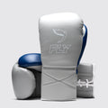 FLY SUPERLACE PRO X2 BOXING GLOVES - GREY/SPACE BLUE