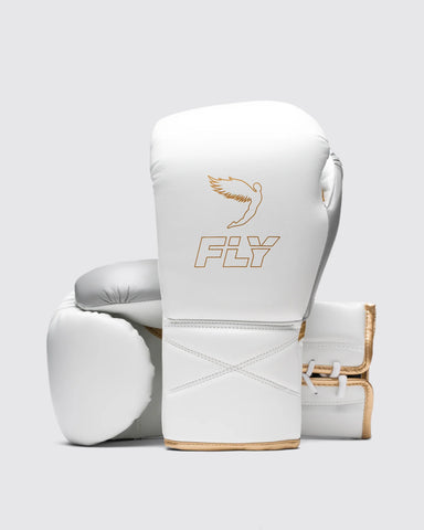 FLY SUPERLACE PRO X 2 GLOVES-WHITE/GREY/GOLD