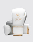 FLY SUPER X2 HOOK AND LOOP SPARRING SET - WHITE/GREY/GOLD