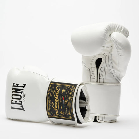 LEONE ORLANDO CLASSICO BOXING GLOVES VELCRO - WHITE