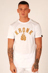 KRONK One Colour Gloves Slim fit T Shirt White