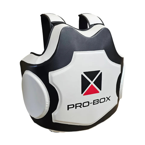 PRO BOX HI IMPACT COACHES BODY PROTECTOR-BLACK/WHITE