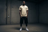 KRONK FADED G LOOSE FIT VINTAGE WASH T SHIRT-CREAM