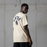 KRONK FADED G LOOSE FIT VINTAGE WASH T SHIRT-CREAM