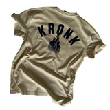 KRONK FADED G LOOSE FIT VINTAGE WASH T SHIRT-CREAM