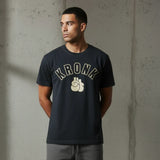 KRONK FADED 2 COLOUR COLOUR GLOVES LOOSE FIT VINTAGE WASH T SHIRT-CHARCOAL