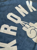 KRONK FADED G RAW EDGE SLEEVELESS LOOSE FIT. T SHIRT-NAVY