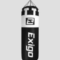 EXIGO® SUPER PRO 4ft 6'' 75kg IMMENSUS LEATHER PUNCH BAG - BLACK/WHITE