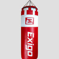 EXIGO® SUPER PRO 4ft 6'' 75kg IMMENSUS LEATHER PUNCH BAG - RED/WHITE