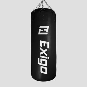 EXIGO® SUPER PRO 4FT 60KG JUMBO LEATHER PUNCH BAG - BLACK