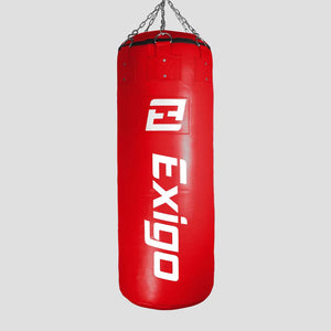 EXIGO® SUPER PRO 4FT 60KG JUMBO LEATHER PUNCH BAG - RED