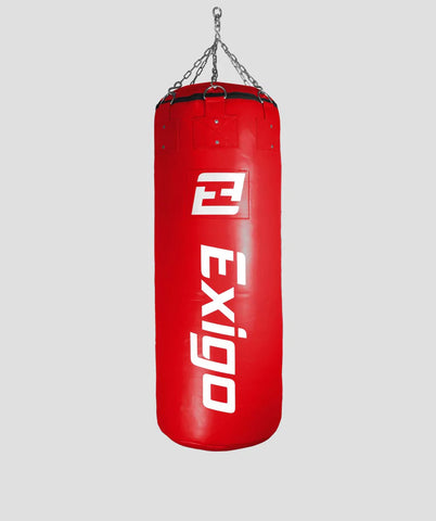 EXIGO® SUPER PRO 4FT 60KG JUMBO LEATHER PUNCH BAG - RED