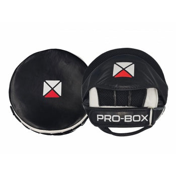 Team Roping Box Pads PRO BOX ROUND LEATHER PADS-BLACK/WHITE – Champs Bxing ltd
