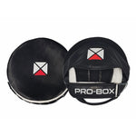 PRO BOX  ROUND LEATHER PADS-BLACK/WHITE