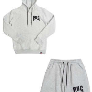 PUG ATHLETIC HOODY AND SHORTS SET - GREY