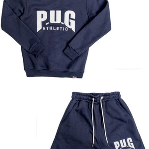 PUG ATHLETIC JUMPER & SHORTS SET - BLUE