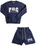 PUG ATHLETIC JUMPER & SHORTS SET - BLUE
