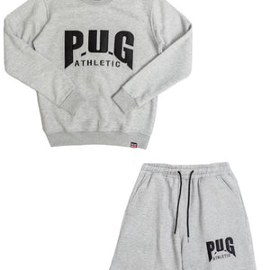 PUG ATHLETIC JUMPER & SHORTS SET - GREY