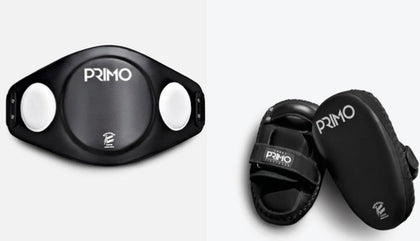 PRIMO THAI BOXING BELLY PAD & ELITE SMALL KICK PADS SET