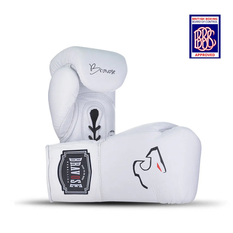 BRAVOSE REBELLION PROFESSIONAL FIGHT GLOVES-WHITE