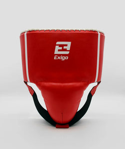 EXIGO® C4 CLASSIC LEATHER ABDOMINAL GUARD - RED/WHITE