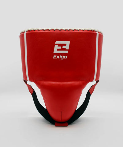 EXIGO® C4 CLASSIC LEATHER ABDOMINAL GUARD - RED/WHITE