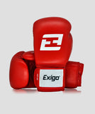 EXIGO® CONTENDER SPARRING BOXING GLOVES - STRAP - RED