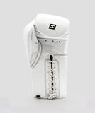 EXIGO® S2 STEALTH LEATHER LACE UP SPARRING GLOVES - WHITE