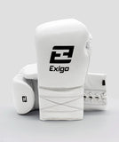 EXIGO® S2 STEALTH LEATHER LACE UP SPARRING GLOVES - WHITE