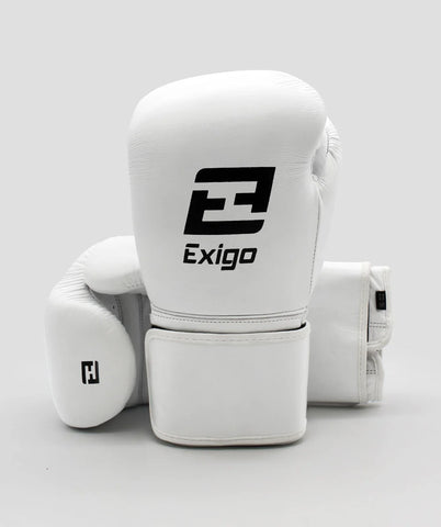 EXIGO® S2 STEALTH LEATHER STRAP SPARRING GLOVES - WHITE